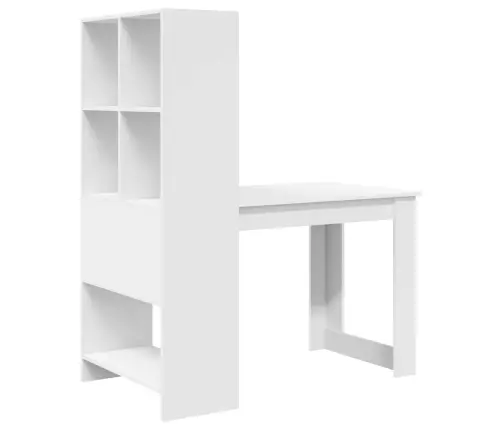 Galds Balts 122 X 67 X 145 Cm Inženieru Koks Un Šķembu Plāksne Vidaxl