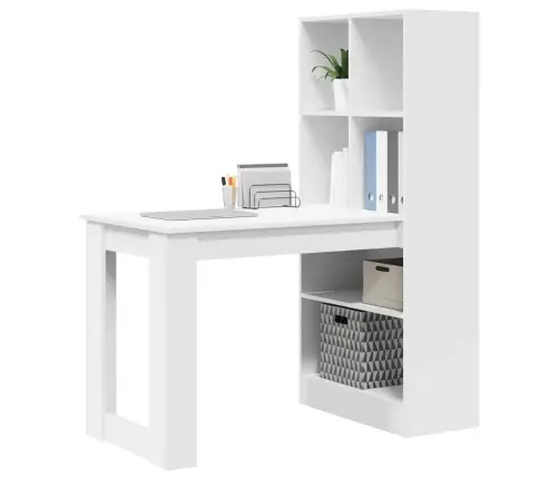 Galds Balts 122 X 67 X 145 Cm Inženieru Koks Un Šķembu Plāksne Vidaxl