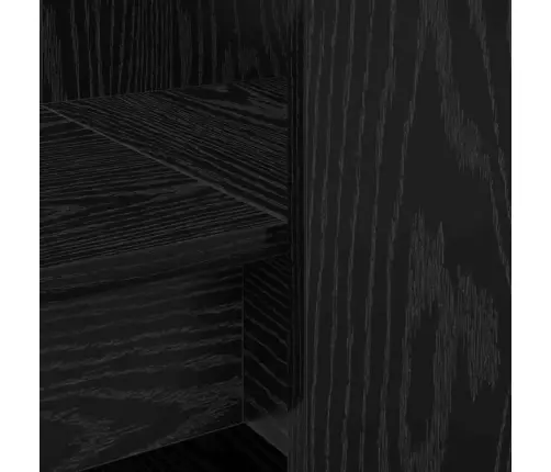 Laud Riiuliga Must Tamm 122 X 67 X 145 Cm Tehispuit