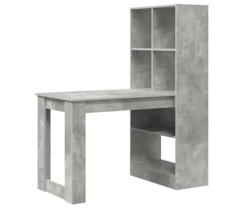 Stalas Betono Pilka 122 X 67 X 145 Cm Apdirbta Mediena