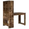 Galds Ar Plauktu Ar Uzglabāšanu Dūmakaina Ozolkoka 122 X 67 X 145 Cm Vidaxl Galds Ar Plauktu Ar Uzglabāšanu Dūmakaina Ozolkoka 122 X 67 X 145 Cm Vidaxl