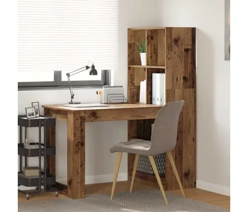 Galds Ar Plauktu Ar Uzglabāšanu Vecs Koks 122 X 67 X 145 Cm Vidaxl