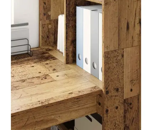 Galds Ar Plauktu Ar Uzglabāšanu Vecs Koks 122 X 67 X 145 Cm Vidaxl
