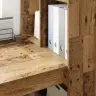 Galds Ar Plauktu Ar Uzglabāšanu Vecs Koks 122 X 67 X 145 Cm Vidaxl