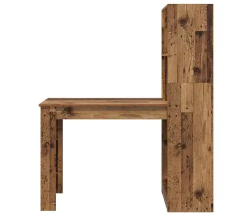 Galds Ar Plauktu Ar Uzglabāšanu Vecs Koks 122 X 67 X 145 Cm Vidaxl