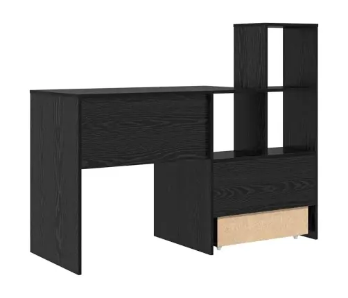 Galds Melns Ozols 131.5 X 50 X 106.5 Cm Inženierijas Koks Vidaxl