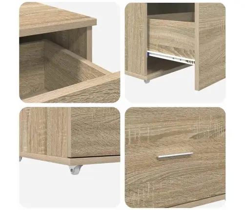 Laud Sahtliga Sonoma Tamm 131.5 X 50 X 106.5 Cm Tehispuit