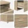 Laud Sahtliga Sonoma Tamm 131.5 X 50 X 106.5 Cm Tehispuit