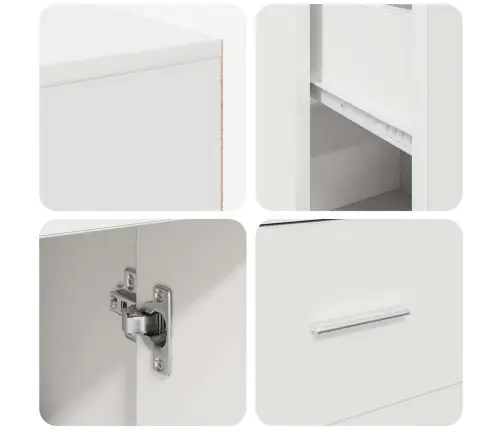 Stūra Galds Balts 102X88X75 Cm Inženierijas Koks Vidaxl