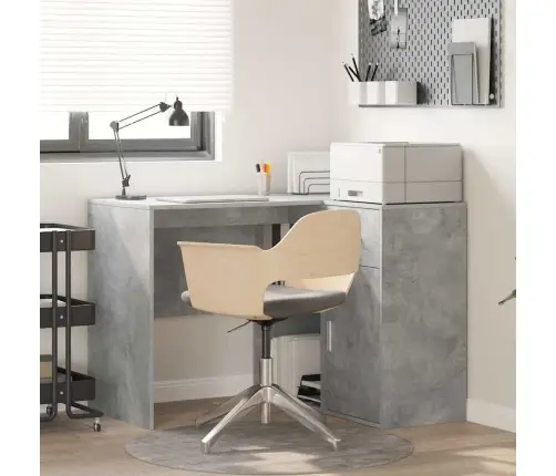 Stūra Rakstāmgalds Ar Atvilktni Betona Pelēks 102 X 50 X 75 Cm Vidaxl