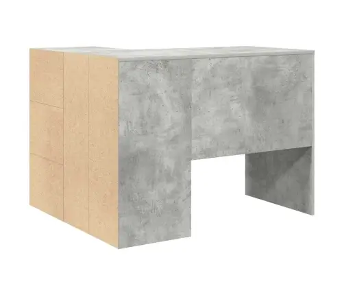 Stūra Rakstāmgalds Ar Atvilktni Betona Pelēks 102 X 50 X 75 Cm Vidaxl