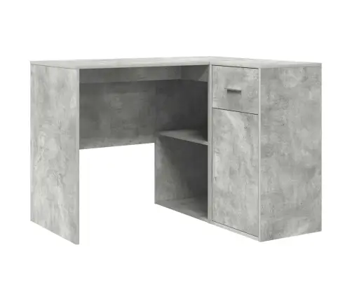 Stūra Rakstāmgalds Ar Atvilktni Betona Pelēks 102 X 50 X 75 Cm Vidaxl