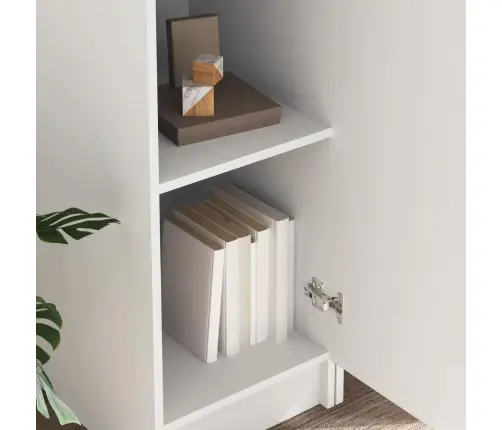 Galds Ar Uzglabāšanu, Balts, Inženierijas Koks Vidaxl