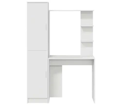 Galds Ar Uzglabāšanu, Balts, Inženierijas Koks Vidaxl