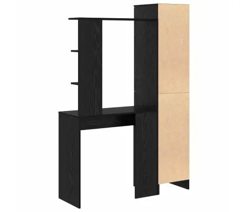 Galds Ar Uzglabāšanu 2 Pcs Melns Ozols 78.5 X 37 X 154.5 Cm Vidaxl