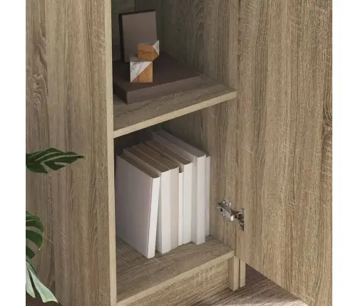 Galds Ar Uzglabāšanu 2 Pcs Sonoma Ozols 78.5 X 37 X 154.5 Cm Vidaxl