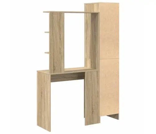 Galds Ar Uzglabāšanu 2 Pcs Sonoma Ozols 78.5 X 37 X 154.5 Cm Vidaxl