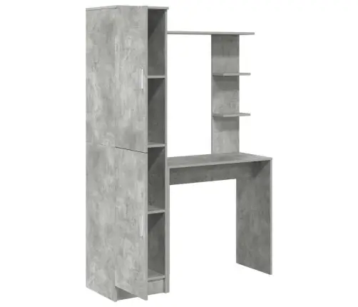 Galds Ar Uzglabāšanu 2 Pcs Betona Pelēks 78.5 X 37 X 154.5 Cm Vidaxl