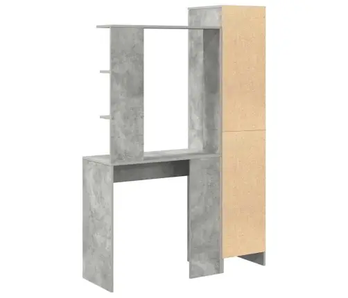 Galds Ar Uzglabāšanu 2 Pcs Betona Pelēks 78.5 X 37 X 154.5 Cm Vidaxl