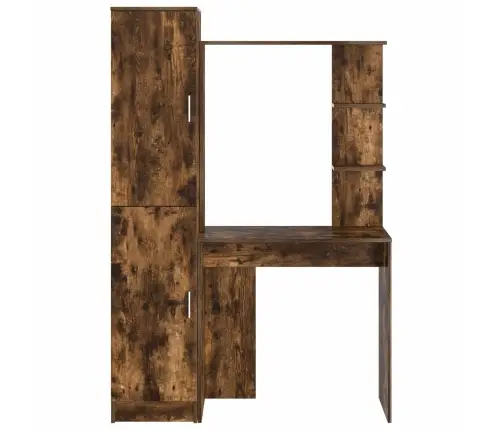 Galds Ar Uzglabāšanu Dūmota Ozola Inženierijas Koks Vidaxl