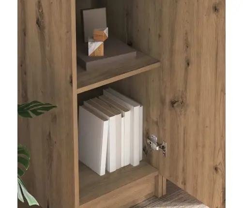 Laud Koos Hoiuruumiga Riiuliga 2 Pcs Käsitöötamm Tehispuit