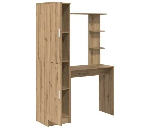 Laud Koos Hoiuruumiga Riiuliga 2 Pcs Käsitöötamm Tehispuit