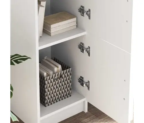 Galds Ar Uzglabāšanu Ar Plauktu 2 Pcs Balts 102 X 50 X 124 Cm Vidaxl