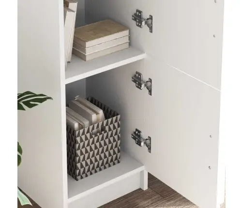 Galds Ar Uzglabāšanu Ar Plauktu 2 Pcs Balts 102 X 50 X 124 Cm Vidaxl