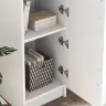 Galds Ar Uzglabāšanu Ar Plauktu 2 Pcs Balts 102 X 50 X 124 Cm Vidaxl