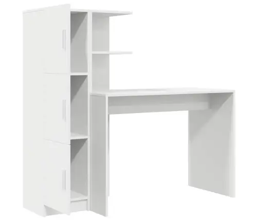 Galds Ar Uzglabāšanu Ar Plauktu 2 Pcs Balts 102 X 50 X 124 Cm Vidaxl