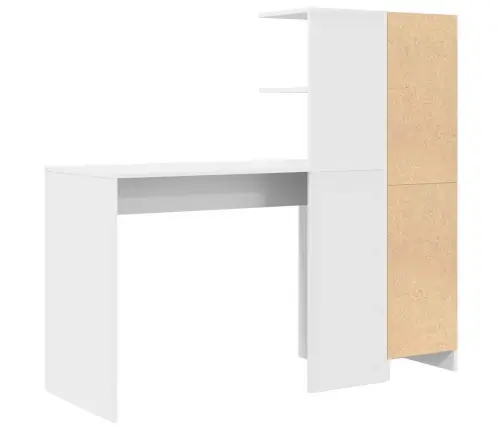 Galds Ar Uzglabāšanu Ar Plauktu 2 Pcs Balts 102 X 50 X 124 Cm Vidaxl