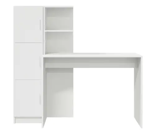 Galds Ar Uzglabāšanu Ar Plauktu 2 Pcs Balts 102 X 50 X 124 Cm Vidaxl