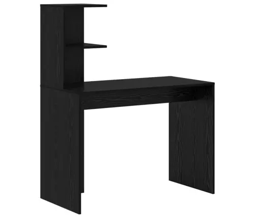 Galds Ar Uzglabāšanu 2 Pcs Melns Ozols 102 X 50 X 124 Cm Vidaxl