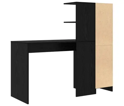 Galds Ar Uzglabāšanu 2 Pcs Melns Ozols 102 X 50 X 124 Cm Vidaxl