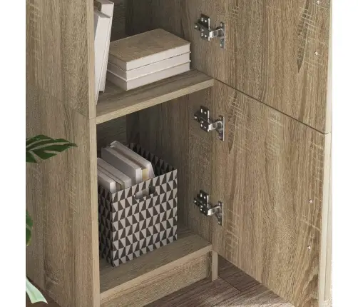 Galds Ar Uzglabāšanu 2 Pcs Sonoma Ozols 102 X 50 X 124 Cm Vidaxl