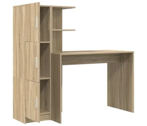Galds Ar Uzglabāšanu 2 Pcs Sonoma Ozols 102 X 50 X 124 Cm Vidaxl