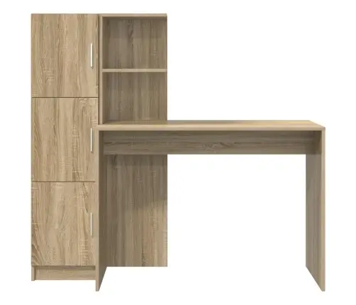 Galds Ar Uzglabāšanu 2 Pcs Sonoma Ozols 102 X 50 X 124 Cm Vidaxl