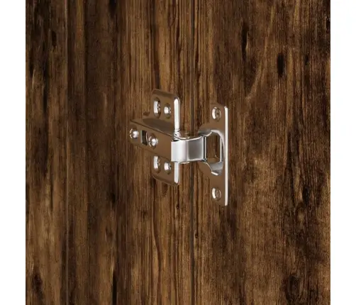 Stalas Su Saugojimo Vieta 2 Pcs Rūkyta Ąžuolas Apdirbta Mediena