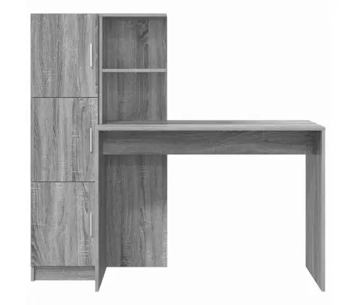 Laud Koos Hoiuruumiga Riiuliga 2 Pcs Hall Sonoma Tehispuit