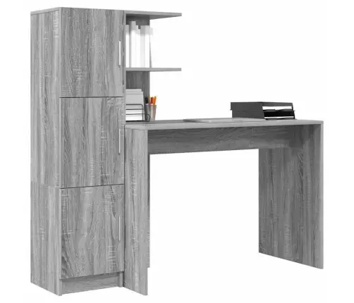 Laud Koos Hoiuruumiga Riiuliga 2 Pcs Hall Sonoma Tehispuit