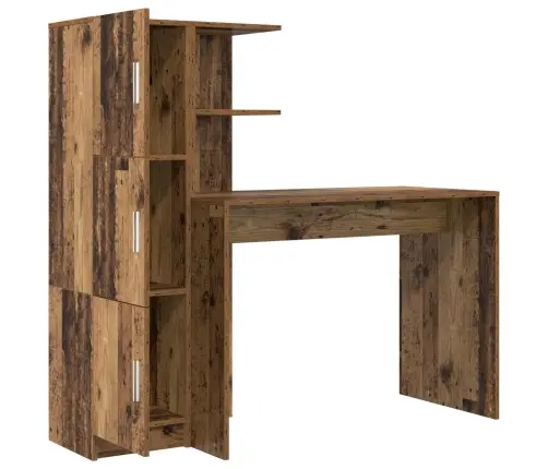 Galds Ar Uzglabāšanu 2 Pcs Vecs Koks 102 X 50 X 124 Cm Vidaxl