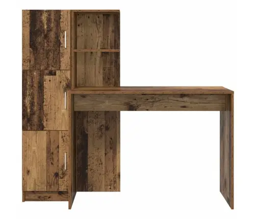 Galds Ar Uzglabāšanu 2 Pcs Vecs Koks 102 X 50 X 124 Cm Vidaxl