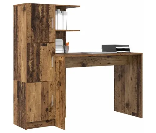 Galds Ar Uzglabāšanu 2 Pcs Vecs Koks 102 X 50 X 124 Cm Vidaxl