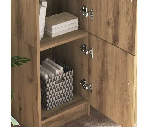 Galds Ar Uzglabāšanu 2 Pcs Amatnieku Ozola 102 X 50 X 124 Cm Vidaxl