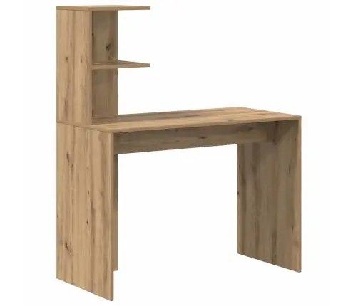 Stalas Su Saugojimo Vieta Su Lentyna 2 Pcs Artisano Ąžuolo