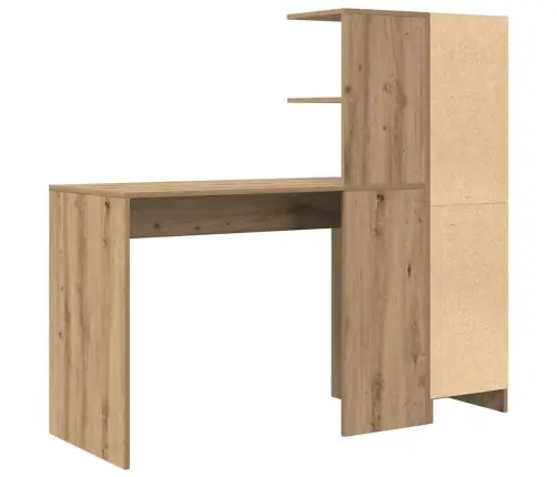 Stalas Su Saugojimo Vieta Su Lentyna 2 Pcs Artisano Ąžuolo