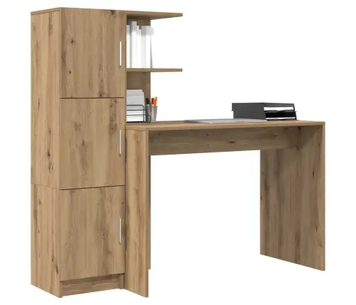 Galds Ar Uzglabāšanu 2 Pcs Amatnieku Ozola 102 X 50 X 124 Cm Vidaxl