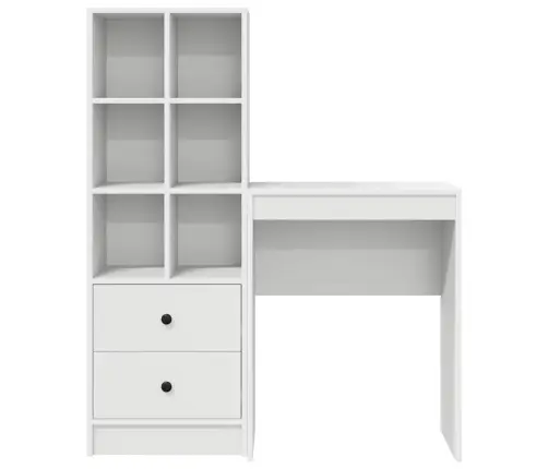 Galds Ar Uzglabāšanu Ar Plauktu 2 Pcs Balts 45.5 X 34 X 127 Cm Vidaxl