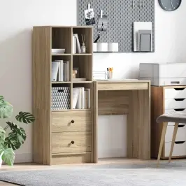 Galds Ar Atvilktni Ar Plauktu Ar Uzglabāšanu 2 Pcs Sonoma Ozols Vidaxl Galds Ar Atvilktni Ar Plauktu Ar Uzglabāšanu 2 Pcs Sonoma Ozols Vidaxl