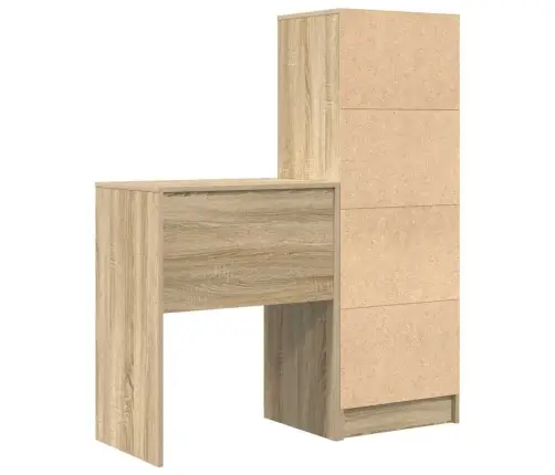 Laud Koos Hoiuruumiga Sahtliga 2 Pcs Sonoma Tamm Tehispuit